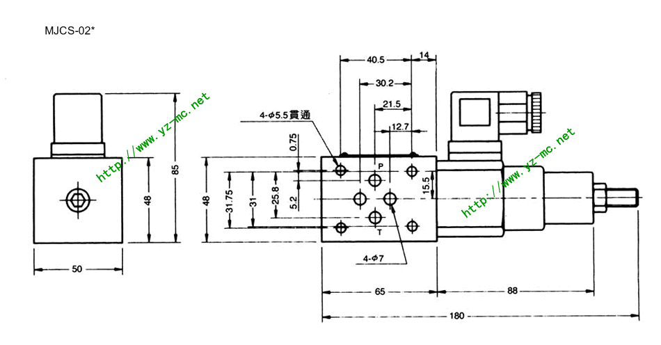 压力继电器MJCS-02B-LL尺寸图